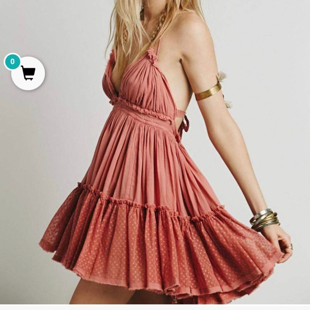 Short flowy boho dress